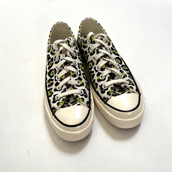 Converse Chuck Taylor All Star Cheetah Animal Print Low Top Shoes 7.5 NWOB Green - Picture 5 of 10